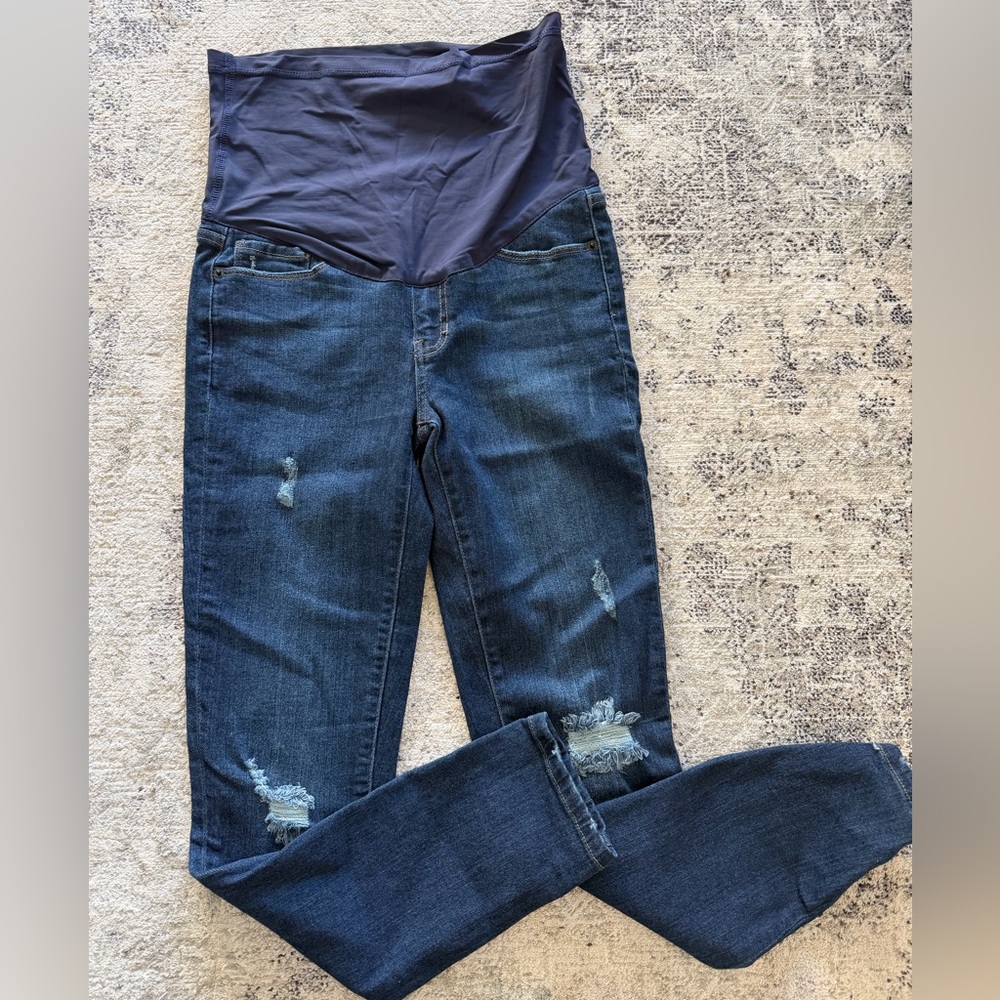 Pinkblush Dark Blue Skinny Leg Maternity Jeans